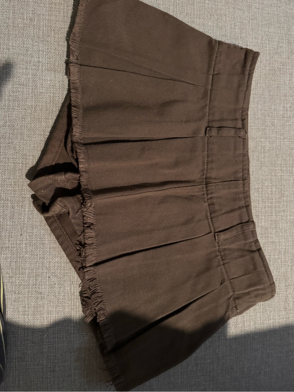 Edikted Brown Pleated Mini Skort